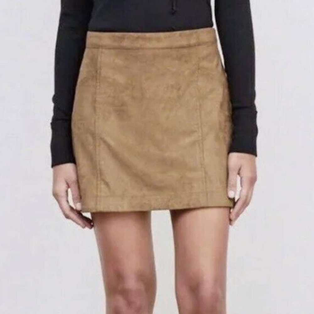 Abercrombie & Fitch Vegan Suede Mini Skirt